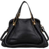 Chloé Black Leather Paraty Handbag