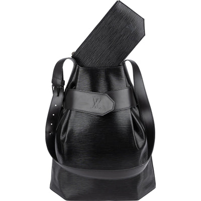 Louis Vuitton Noir Epi Leather Sac d'Epaule Shoulder Bag
