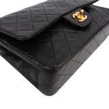 Chanel Quilted Lambskin 24K Gold Medium Double Flap Shoulder Bag