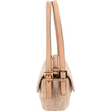 Fendi Shearling Multi Baguette Buckle Shoulder Bag