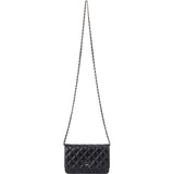 Chanel Quilted Caviar Leather Palladium Wallet On Chain Crossbody Bag