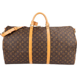 Louis Vuitton Monogram Canvas Keepall 60 Bandoulière Travel Bag