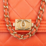 Chanel Quilted Lambskin Boy Wallet on Chain Crossbody Bag