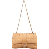 Chanel Quilted Nylon Chocolate Bar Jumbo Flap Shoulder Bag