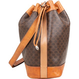 Celine Macadam Canvas Drawstring Bucket Shoulder Bag - vintageandkickz