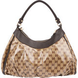 Gucci Monogram GG Coated Canvas Abbey D-Ring Hobo Shoulder Bag
