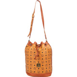 MCM Monogram Visetos Drawstring Bucket Crossbody Bag