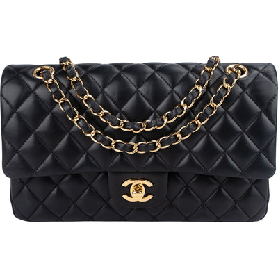 Chanel Quilted Lambskin Medium Double Flap Shoulder Bag