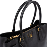 Prada Black Saffiano Leather Galleria Handbag