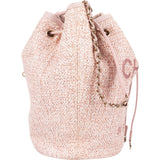Chanel Glitter Woven Tweed 31 Rue Cambon Deauville Drawstring Bucket Shoulder Bag