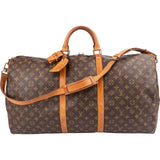 Louis Vuitton Monogram Canvas Keepall 60 Bandoulière Travel Bag