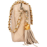Chanel Quilted Lambskin Tassel Camera Crossbody Bag