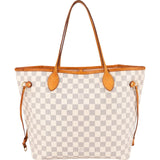 Louis Vuitton Monogram Damier Azur Canvas Neverfull MM Shoulder Bag