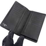 Chanel Glitter Quilted Caviar Leather Strass CC Long Bifold Wallet