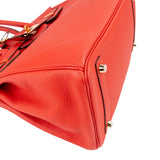 Hermès Rouge Pivoine Togo Leather Gold Birkin 30 Handbag