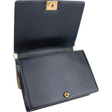 Chanel Quilted Leather Boy Single Flap Crossbody Bag - vintageandkickz