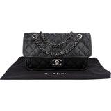 Chanel Quilted Caviar Leather Palladium Front Pocket Single Flap Shoulder Bag