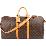 Louis Vuitton Monogram Canvas Keepall 55 Bandoulière Travel Bag