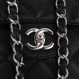 Chanel Quilted Caviar Leather Maxi Single Flap Crossbody Bag