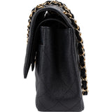 Chanel Quilted Caviar Leather Jumbo Double Flap Crossbody Bag