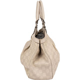 Gucci Off White Guccissima Leather Sukey Handbag