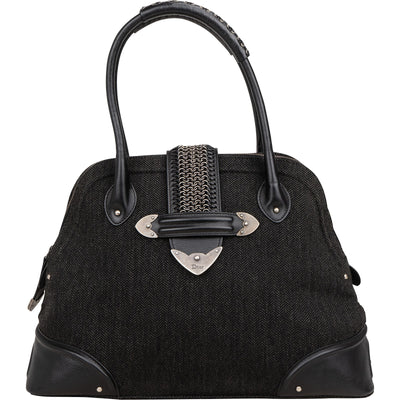 Christian Dior Tweed Leather Detective Bag Handbag