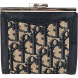 Christian Dior Trotter Monogram Oblique Canvas Frame French Wallet