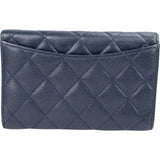Chanel Quilted Caviar Leather Classic Flap Wallet