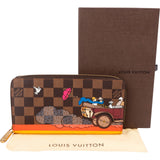 Louis Vuitton Monogram Damier Ebene Illustre Evasion Zippy Wallet