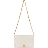 Chanel Quilted Lambskin 24K Gold Single Flap Shoulder Bag