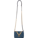 Chanel 19 Quilted Denim Chanel Wallet On Chain Crossbody Bag