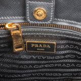 Prada Black Saffiano Leather Galleria Handbag