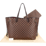 Louis Vuitton Monogram Damier Ebene Neverfull GM Shoulder Bag - vintageandkickz