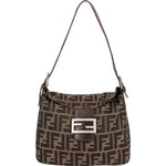 Fendi FF Monogram Baguette Buckle Shoulder Bag - vintageandkickz