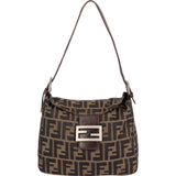 Fendi FF Monogram Baguette Buckle Shoulder Bag - vintageandkickz