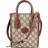 Gucci Monogram GG Supreme Interlocking G Mini Paperbag Crossbody Handbagag