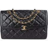 Chanel Quilted Lambskin Bicolor CC Double Flap Crossbody Bag