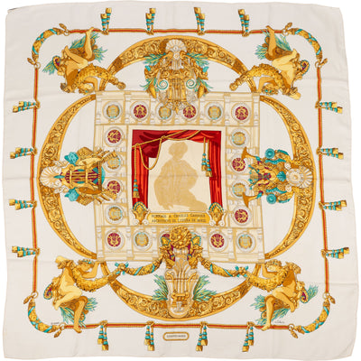 Hermès Hommage a Charles Garnier Silk Carre 90 Scarf Tuch