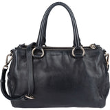 Prada Black Leather Vitello Double Zip Handbag - vintageandkickz