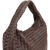 Bottega Brown Veneta Intrecciato Leather Belly Shoulder Bag