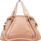 Chloé Pink Grained Leather Paraty Handbag