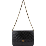 Chanel Quilted Lambskin CC Single Flap Shoulder Bag