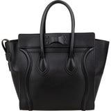 Céline Black Leather Luggage Handbag