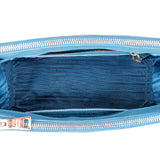 Prada Light Blue Saffiano Leather Small Galleria Handbag