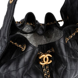 Chanel 25 Quilted Caviar Leather CC Drawstring Shoulder Bag