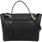 Céline Black Leather Grained Calfskin Belt Handbag