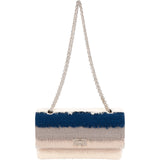 Chanel Tweed Costume Fringed Fabric 2.55 Reissue Single Flap Crossbody Bag