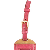 Prada Pink Leather Small Luggage Tag Bag Charm