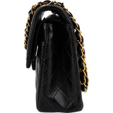 Chanel Quilted Lambskin 24K Gold Small Double Flap Shoulder Bag