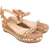 Christian Louboutin Multicolor Braided Studded Cataclou Sandals (35)